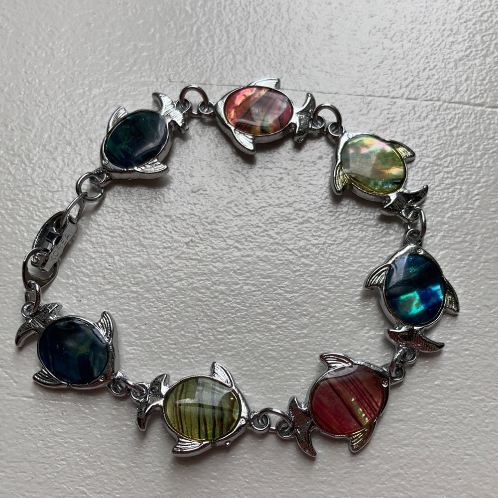 Silver fish bracelet